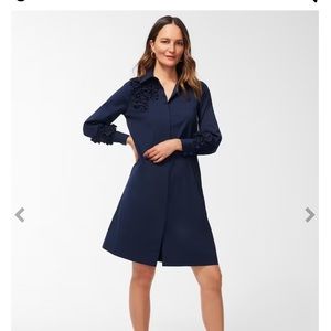 Chicos Poplin 3D Applique Shirt Dress- worn once!